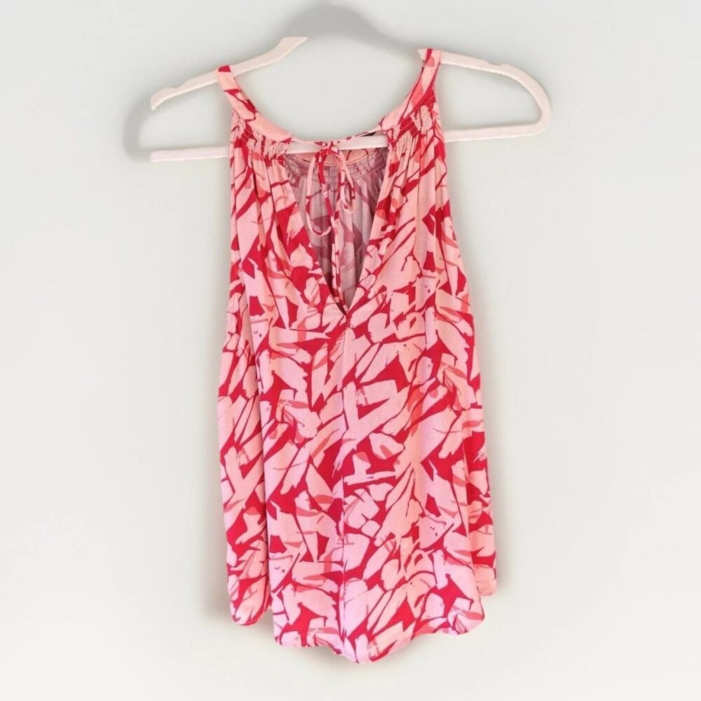 NWT Gentle Fawn Size XS Pink Blouse Keyhole Neck Sleeveless Shirt Halter Tie